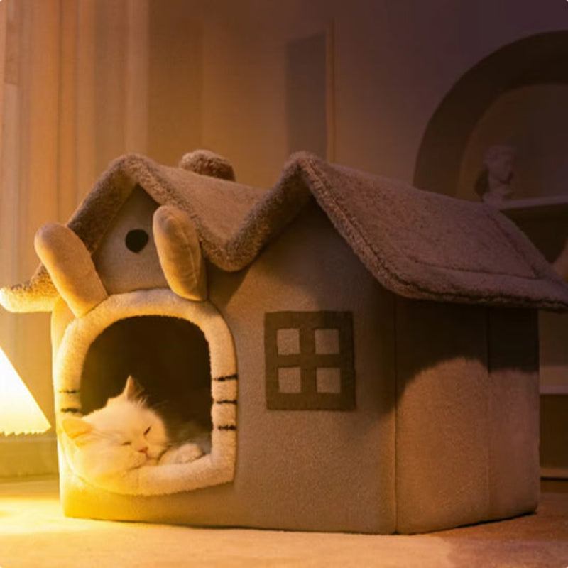 maison chat double toit chat dodo veilleuse