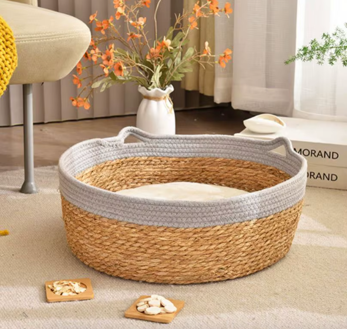 panier pour chat poignees oreilles