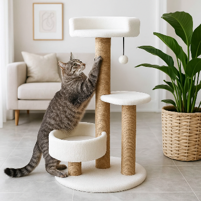 arbre a chat trois niveaux sisal