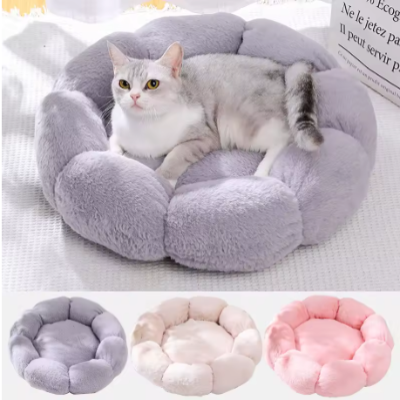 coussin pour chat fleur trois option