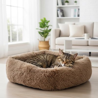 Coussin pour Chat marron pale decor moderne