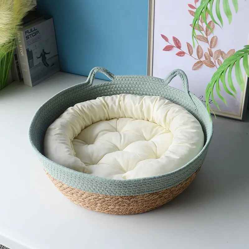 panier pour chat vert doux 